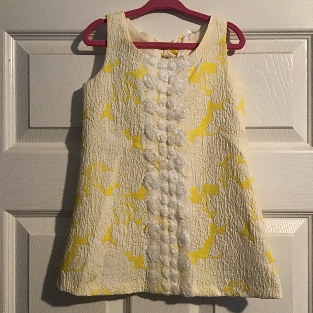 Iris & Ivy Yellow and White Floral Dress, Size 2T